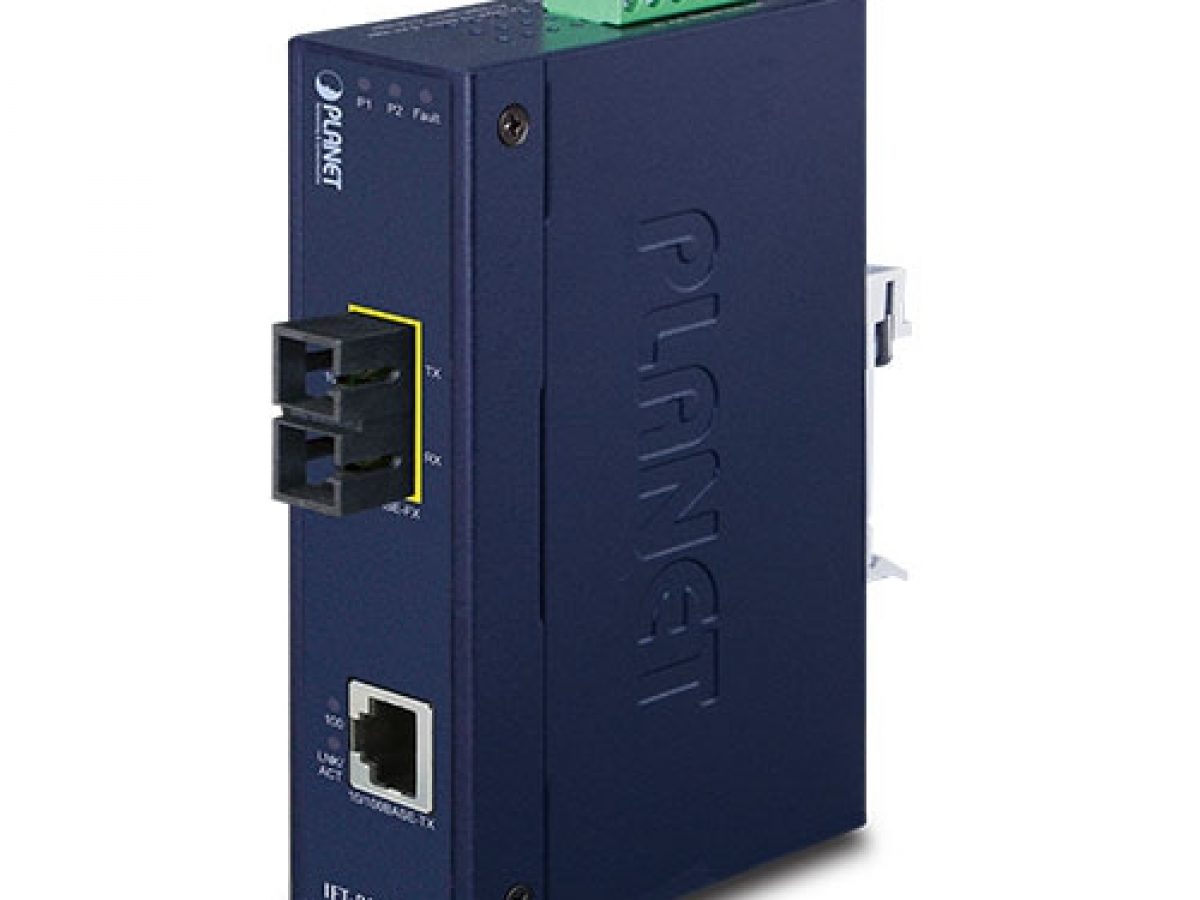 IFT-802TS15 - Convertisseur de média industriel IP30 Fast Ethernet vers  fibre optique monomode 15 km