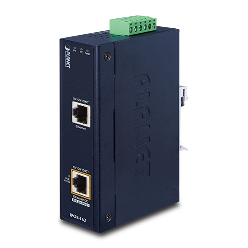 IPOE-162 IP30 Industrial 802.3at Gigabit Power over Ethernet Plus Injector (Mid-Span)