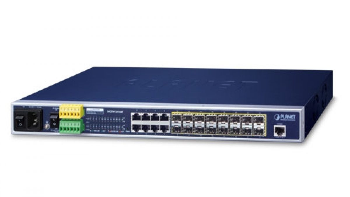MGSW-24160F, Planet Ethernet Switch, RJ45 Ports 8, Fibre Ports 16SFP,  1Gbps, Managed