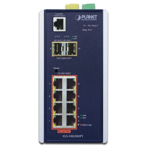 PLANET Industrial Ethernet Equipment IGS-10020HPT 