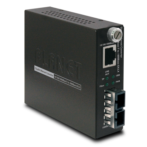 GST-802 10/100/1000TX to 1000SX Smart Media Converter (MM, SC, 550m)