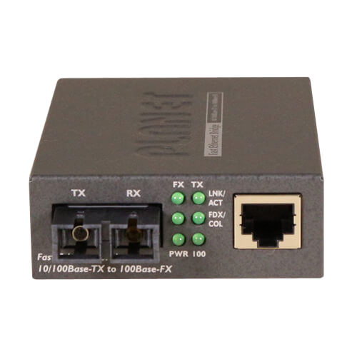 FT-802S35 10/100Base-TX to 100Base-FX Bridge Media Converters (SM, SC,  35km, LFPT)
