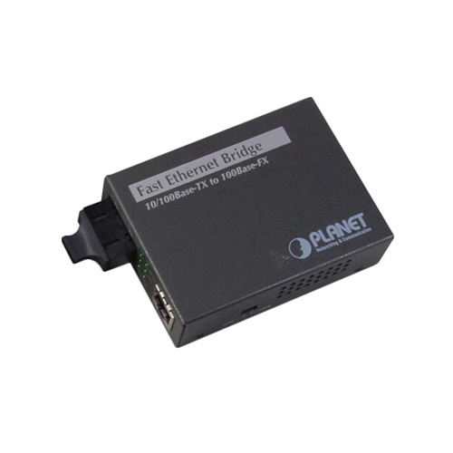 FT-802S50 10/100Base-TX to 100Base-FX Bridge Media Converters (SM, SC, 50km, LFPT)