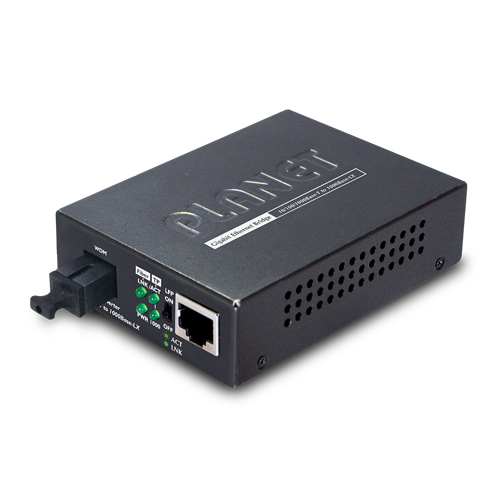 GT-806B15  10/100/1000BASE-T to 1000BASE-LX (WDM) Media Converter (SM, WDM, 1550nm, 15km)