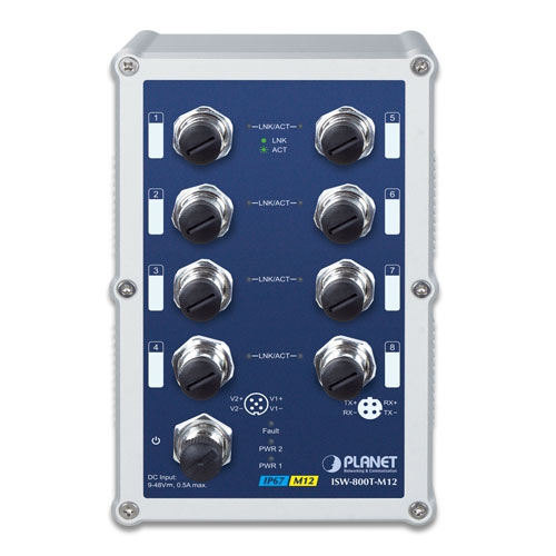 ISW-800T-M12 Industrial Switch Front