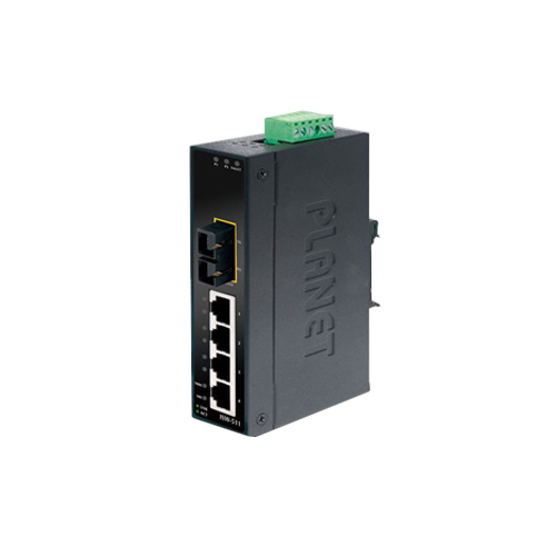 ISW-511T IP30 Industrial Ethernet Switch 4-Port 10/100Base-TX + 1-Port 100Base-FX (MM, SC, 2km) (-40 ~ 75C)