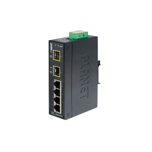 ISW-621TF IP30 Industrial Ethernet Switch 4-Port 10/100Base-TX + 2-Port 100Base-FX SFP (SM/MM SFP) (-40 ~ 75C)