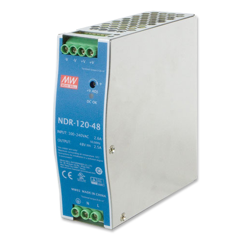 PWR-120-48 48V, 120W DC Single Output Industrial DIN Rail Power Supply Unit  - Planet Technology USA