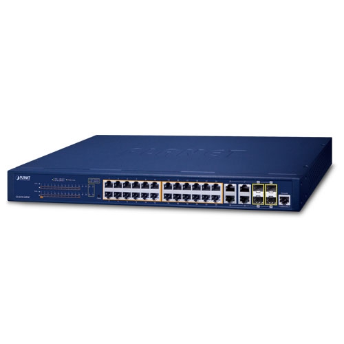 GS-4210-24P4C 24-Port 10/100/1000T 802.3at PoE + 4-Port Gigabit TP/SFP Combo Managed Switch