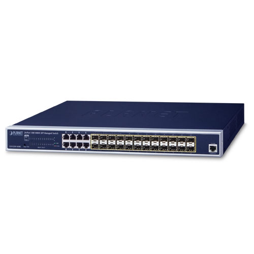 GS-5220-16S8C L2+ 24-Port 100/1000X SFP + 8-Port Shared TP Managed Switch