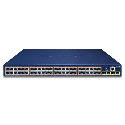GS-4210-48P4S 48-Port 10/100/1000T 802.3at PoE + 4-Port 100/1000BASE-X SFP  Managed Switch - Planet Technology USA