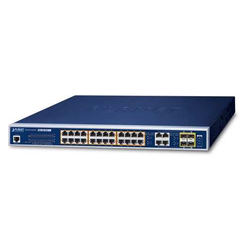 GS-4210-24UP4C 24-Port 10/100/1000T 802.3bt PoE++ plus 4-Port Gigabit TP/SFP Combo Managed Switch
