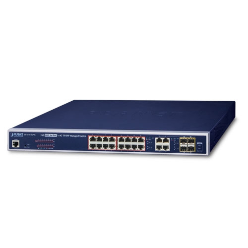 GS-4210-16P4C 16-Port 10/100/1000T 802.3at PoE + 4-Port Gigabit TP/SFP Combo Managed Switch