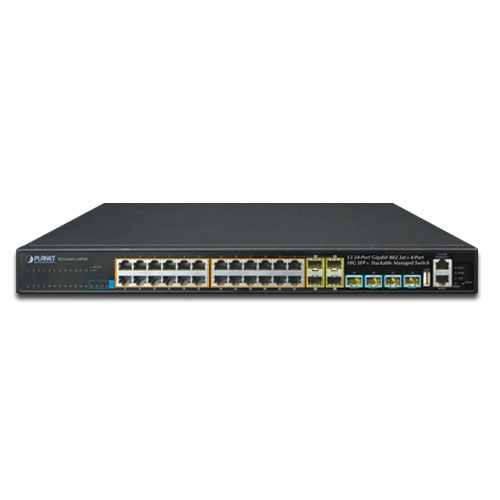 SGS-6341-24P4X PoE Switch front