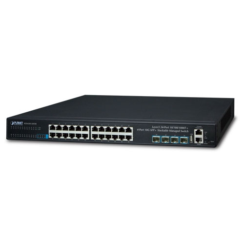 SGS-6341-24T4X Layer 3 24-Port 10/100/1000T + 4-Port 10G SFP+ Stackable Managed Switch