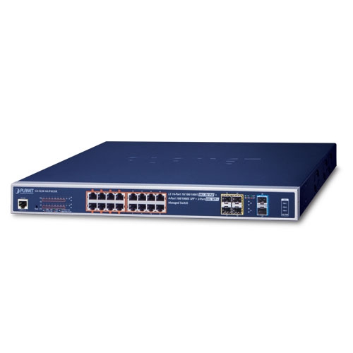 GS-5220-16UP4S2XR L3 16-Port 10/100/1000T PoE++ + 4-Port 100/1000X SFP + 2-Port 10G SFP+ Managed Switch