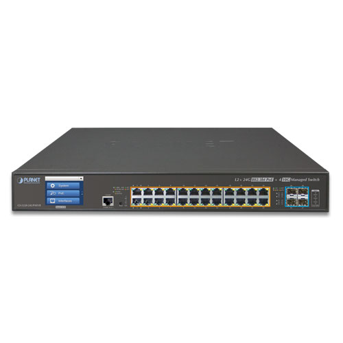 GS-5220-24UP4XV PoE Switch front