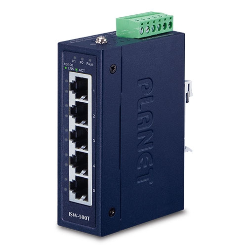 ISW-500T Industrial 5-Port 10/100TX Compact Ethernet Switch