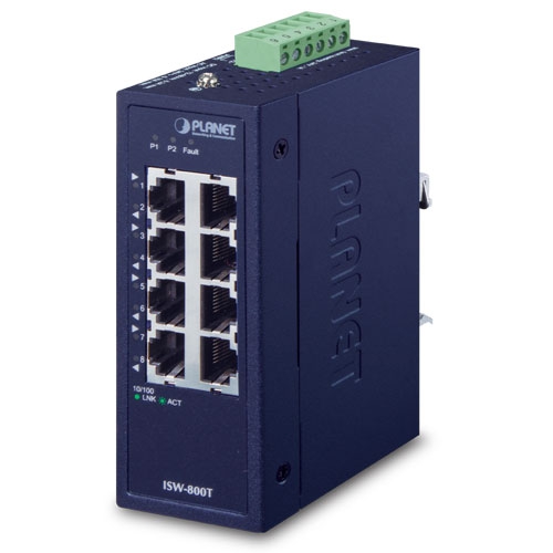 ISW-800T Industrial 8-Port 10/100TX Compact Ethernet Switch