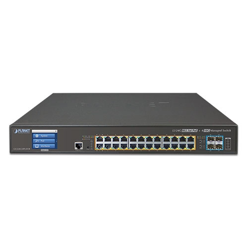 GS-5220-24PL4XVR PoE Switch front