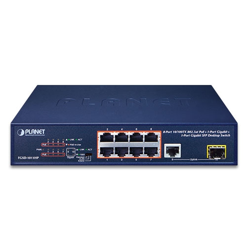 FGSD-1011HP PoE Switch front