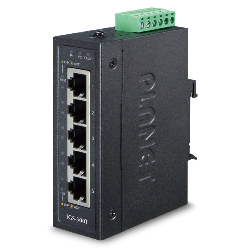 IGS-500T Compact Industrial 5-Port 10/100/1000T Gigabit Ethernet Switch