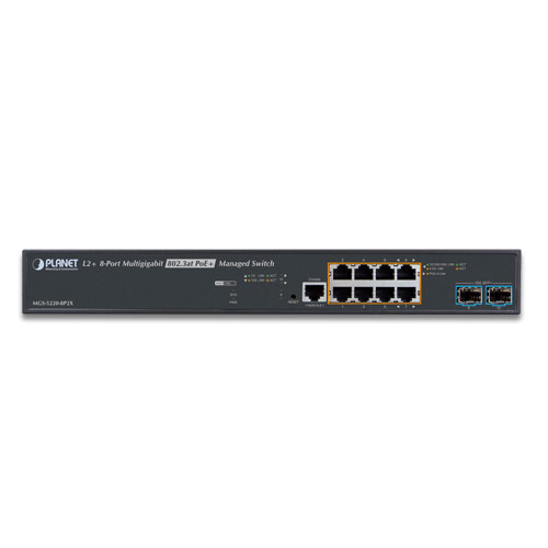 MGS-5220-8P2X PoE Switch Front