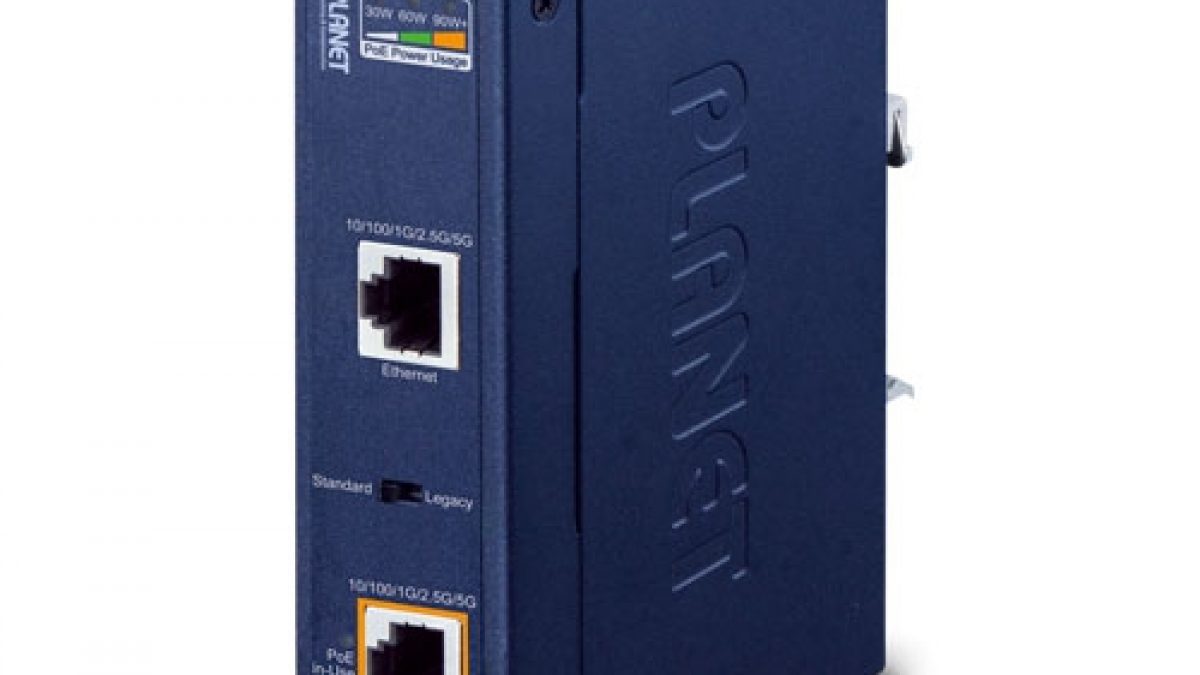 IPOE-171-95W Industrial Single-Port Multi-Gigabit 802.3bt PoE++ Injector  (95W, -40~75C, 12~54V DC) - Planet Technology USA
