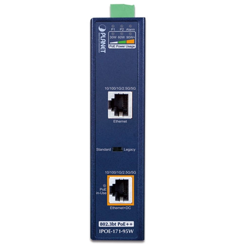 IPOE-171-95W Industrial Single-Port Multi-Gigabit 802.3bt PoE++