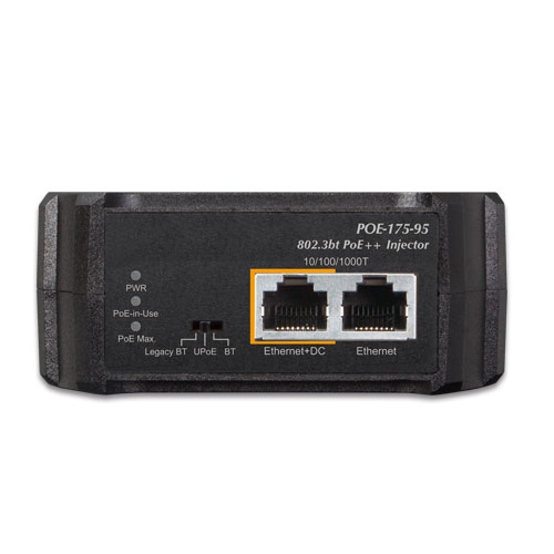 POE-175-95 One-Port 10/100/1000Mbps 802.3bt PoE++ Injector - Planet  Technology USA