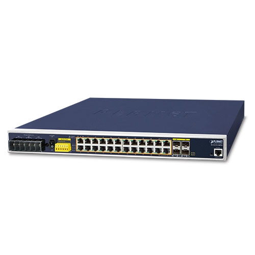 IGS-6325-24P4S Industrial L3 24-Port 10/100/1000T 802.3at PoE + 4-Port Shared 100/1000X SFP Managed Ethernet Switch (-40~75C)