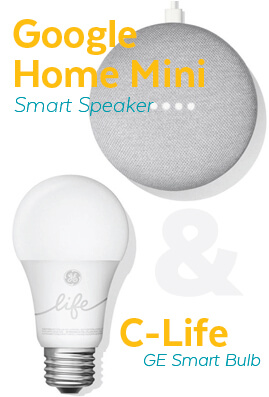 Google Home Mini & GE C-Life Smart Bulb