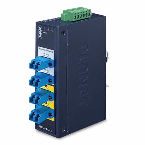 IFB-244-MLC Industrial 2-Channel Optical Fiber Bypass Switch [Multimode LC Connector]