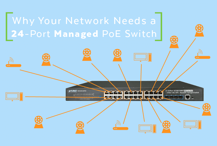Why Your Network Needs a 24-Port Managed PoE Switch