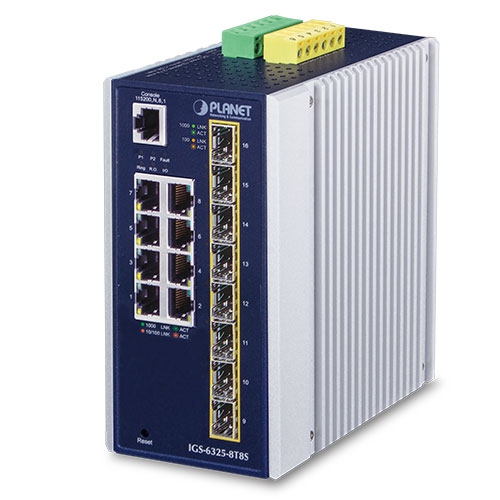 IGS-6325-8T8S Industrial L3 8-Port 10/100/1000T + 8-Port 100/1000X SFP Managed Ethernet Switch