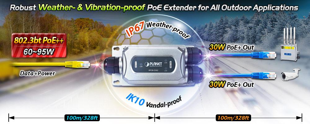 IPOE-E302 Industrial PoE Extender