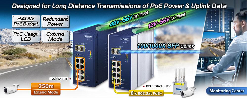 IGS-1020PTF vs. IGS-1020PTF-12V PoE Switches