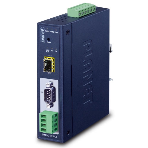 IMG-2105AT Industrial 1-port RS232/422/485 Modbus Gateway with 1-Port 100BASE-FX SFP