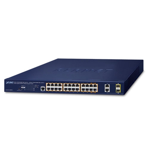 GS-4210-24HP2C 4-Port 10/100/1000T 802.3bt PoE + 20-Port 10/100/1000T 802.3at PoE + 2-Port Gigabit TP/SFP Combo Managed Switch