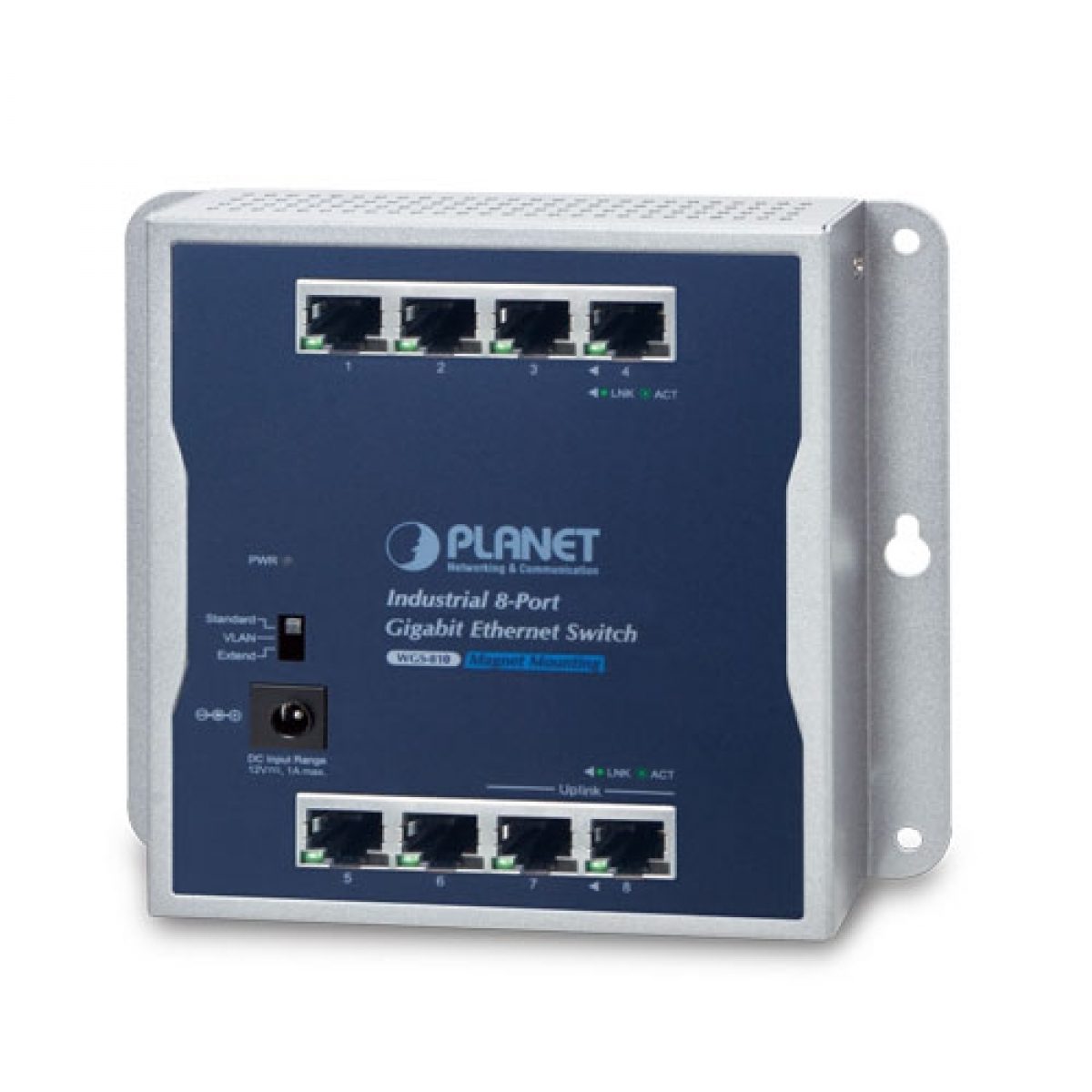 ISW-504PT - DIN-rail Unmanaged Fast Ethernet PoE Switch - PLANET Technology