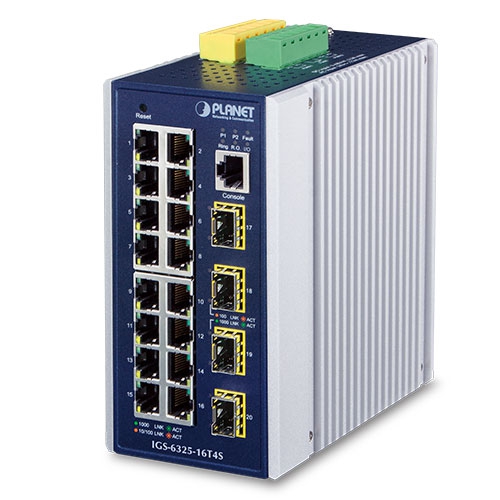 IGS-6325-16T4S Industrial L3 16-Port 10/100/1000T + 4-Port 100/1000X SFP Managed Ethernet Switch