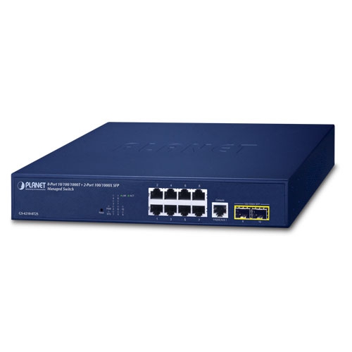 GS-4210-8T2S 8-Port 10/100/1000T + 2-Port 100/1000X SFP Managed Switch