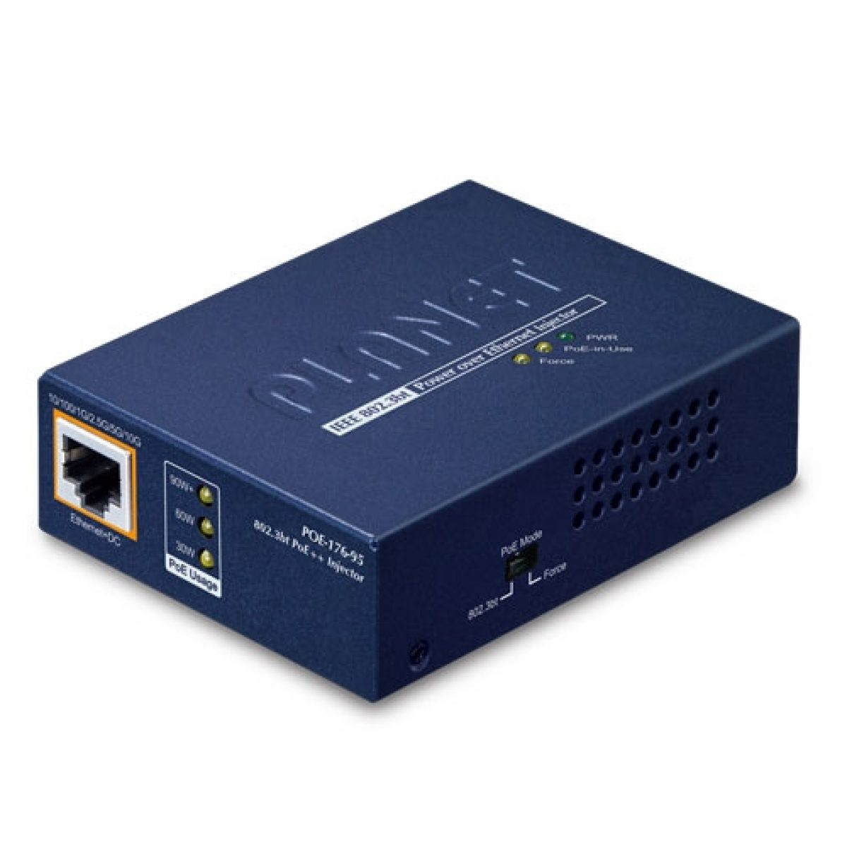 POE-175-95 One-Port 10/100/1000Mbps 802.3bt PoE++ Injector - Planet  Technology USA