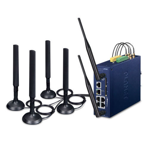 ICG-2515W-NR Industrial 5G NR Cellular Wireless Gateway with 5-Port 10/100/1000T