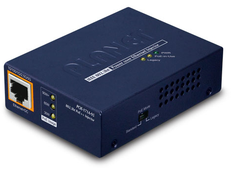 4 Port Gigabit PoE Extender (IEEE 802.3af/at/bt) PoE Injector, DIN-Ra