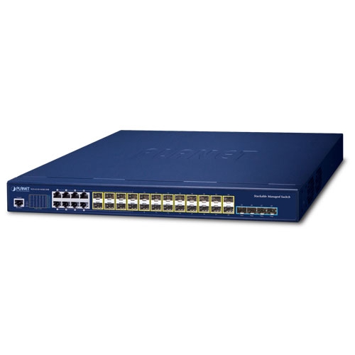 SGS-6310-16S8C4XR L3 16-Port 100/1000X SFP + 8-Port Gigabit TP/SFP + 4-Port 10G SFP+ Stackable Managed Switch (Dual 100~240V AC)