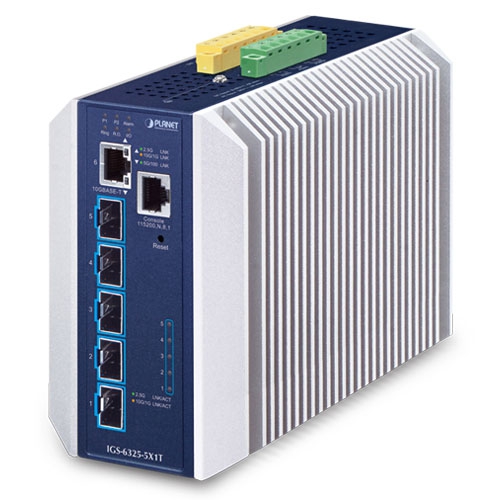 IGS-6325-5X1T Industrial Layer 3 5-Port 10GBASE-X SFP+ + 1-Port 10GBASE-T Managed Ethernet Switch