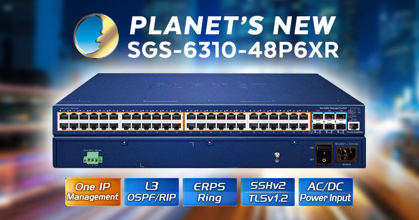 Planet Technology USA’s Newest PoE Switch: The SGS-6310-48P6XR