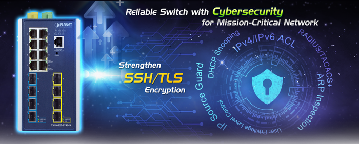 TSN-6325-8T4S4X Industrial L3 8-Port 10/100/1000T + 4-Port 1G/2.5G SFP +  4-Port 10GBASE-X SFP+ Managed TSN Ethernet Switch