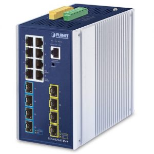 TSN-6325-8T4S4X Industrial L3 8-Port 10/100/1000T + 4-Port 1G/2.5G SFP + 4-Port 10GBASE-X SFP+ Managed TSN Ethernet Switch